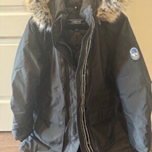 Women's Black Lands End Winter Coat Size XL